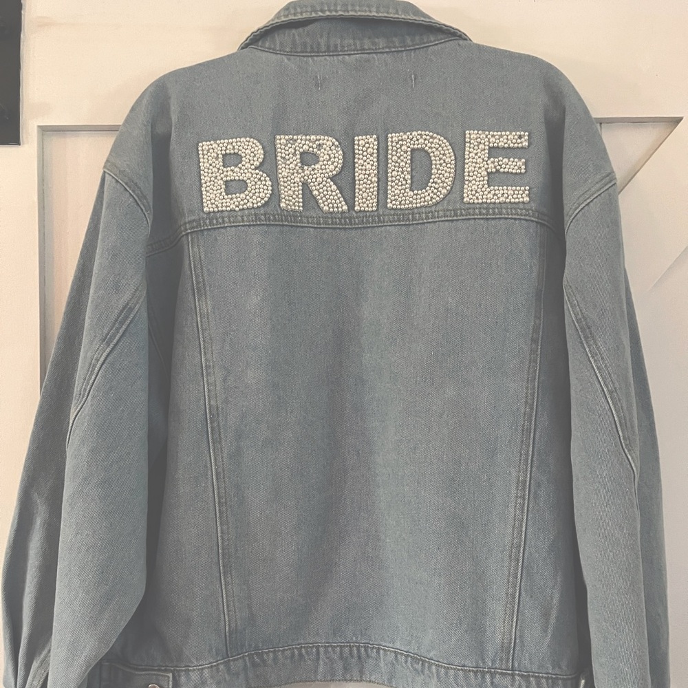 Untamed Petals Bride Jean Jacket